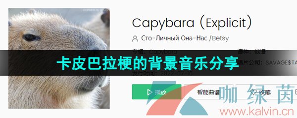 《抖音》卡皮巴拉梗的背景音樂分享